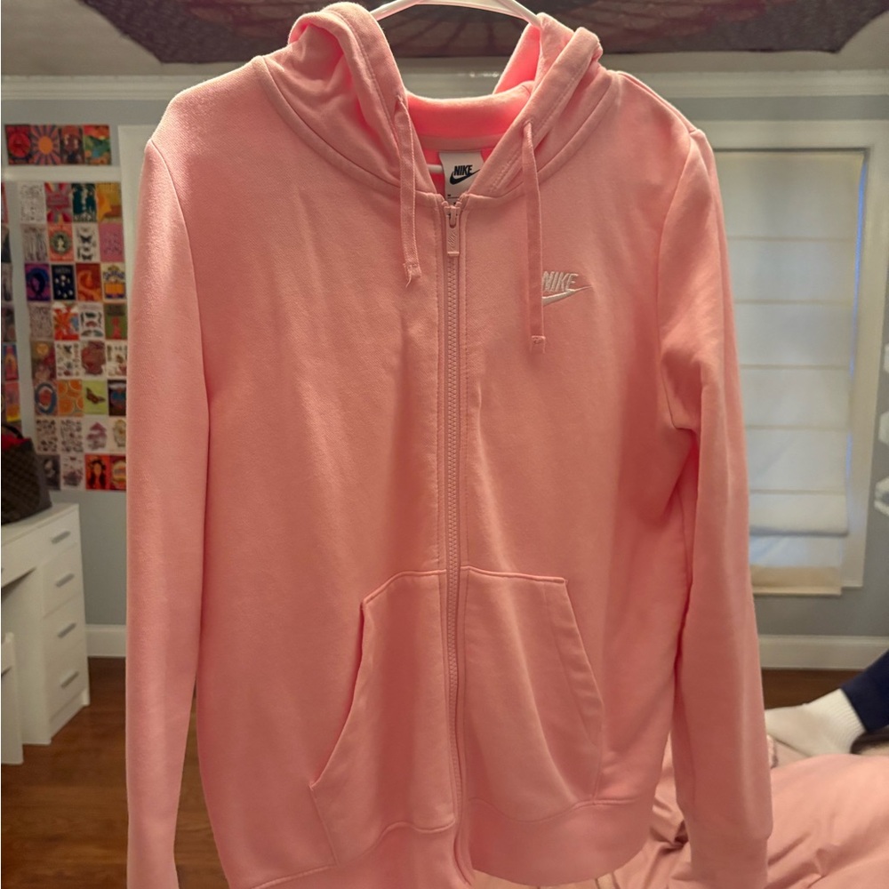 Nike Light Pink Hoodie with Zip